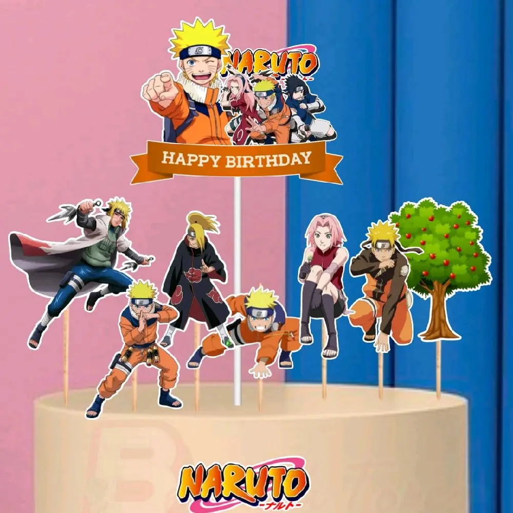 Topper Naruto, Topper cake, Hiasan kue ulang tahun Topper karakter Naruto