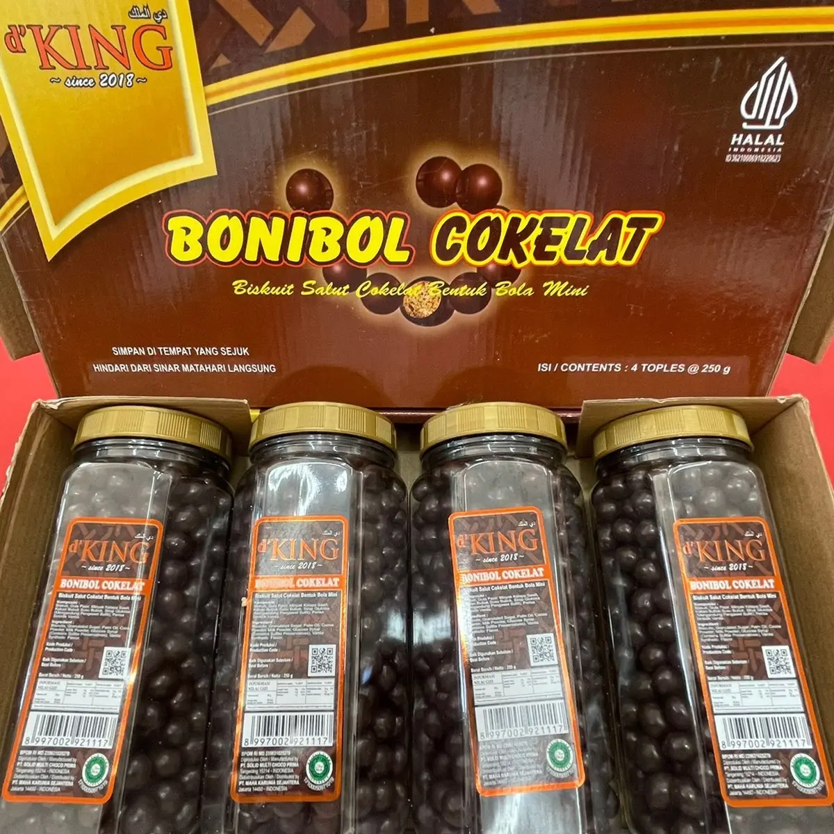 Bonibol coklat satu toples