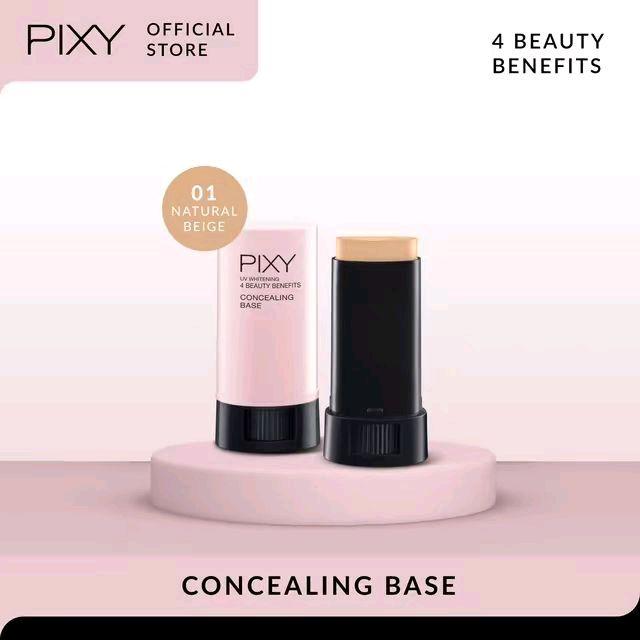 Pixy UV Whitening 4 Beauty Benefit Concealing Base -  2 in 1 Alas Bedak (Foundation) +Concealar 2