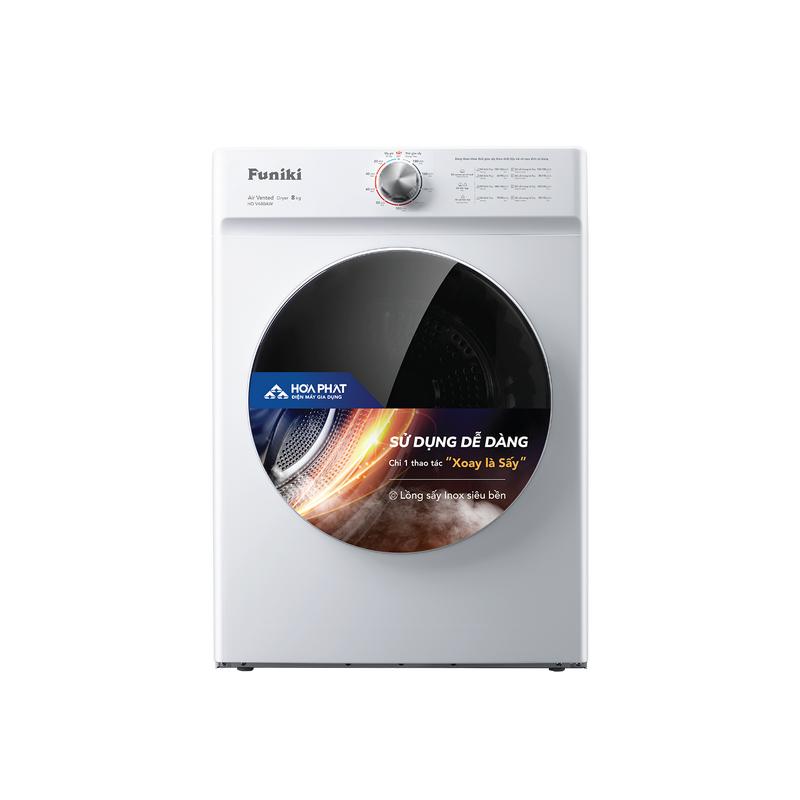 Funiki Máy sấy thông hơi HD V680AW 8kg - 9 chế độ sấy linh hoạt - Lồng Inox cao cấp - Bảng điều khiển cơ - Dùng dễ dàng
