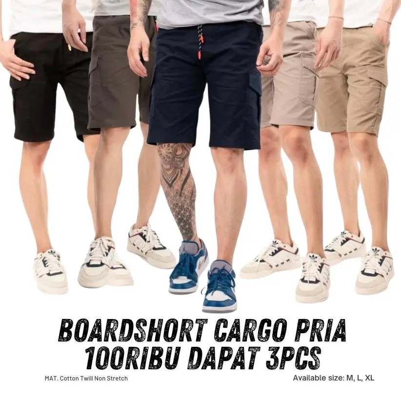 Celana Cargo Pendek / Celana Pendek | Boardshot Cargo Pria Premium Quality Tebal Shorts Dewasa