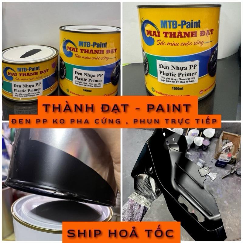 ￼Màu Sơn Đen Nhựa Pp Chuyên Dùng nhựa Đen( ko cần pha cứng ) ( Sơn Oto Xe Máy )Đóng gói tuỳ chọn