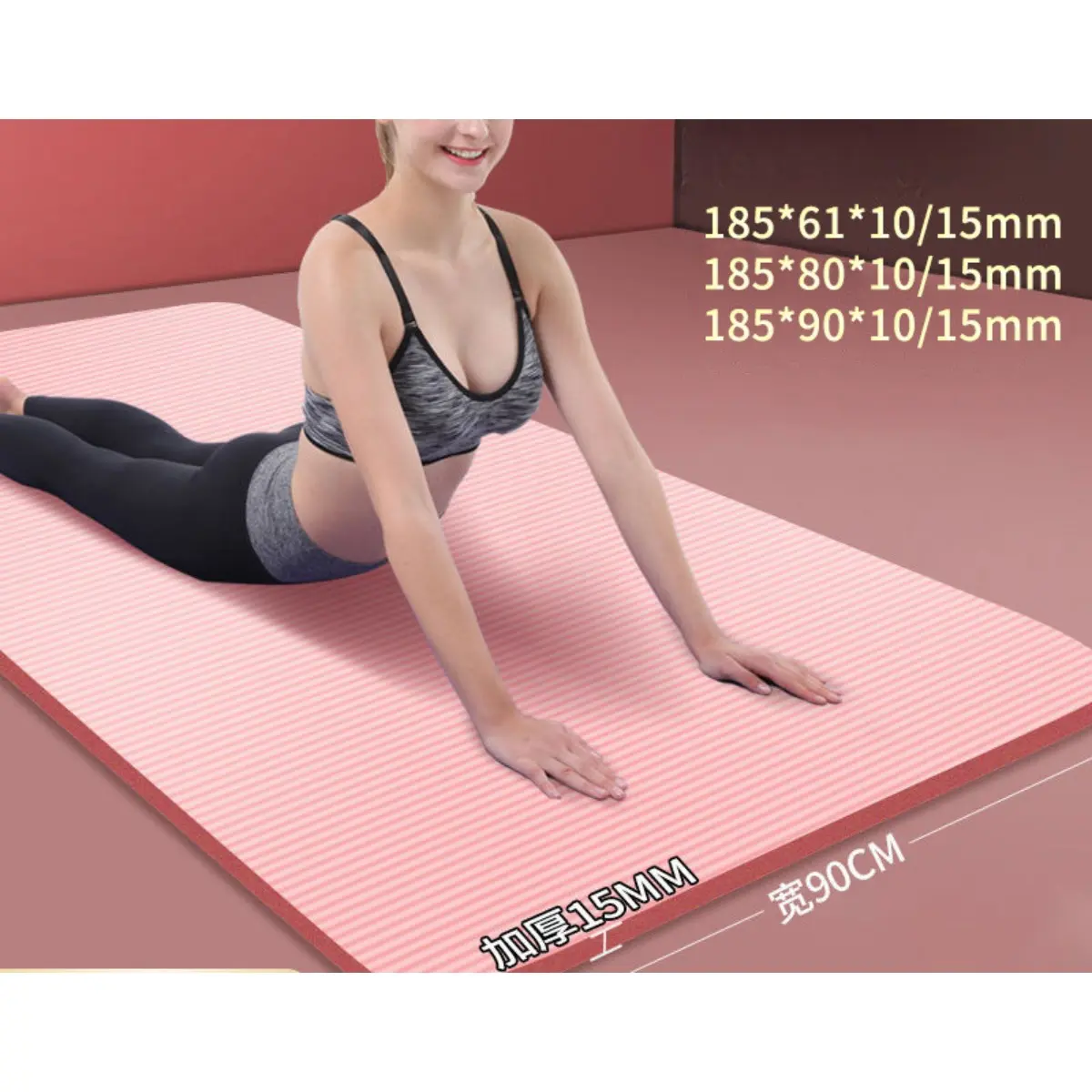Yoga Mat, Silent, Shock-absorbing, Anti Slip Dance Mat, Men's and Women's Sports Fitness Jump Rope Mat, Extended and Widened Yoga Jump Exercise Mat