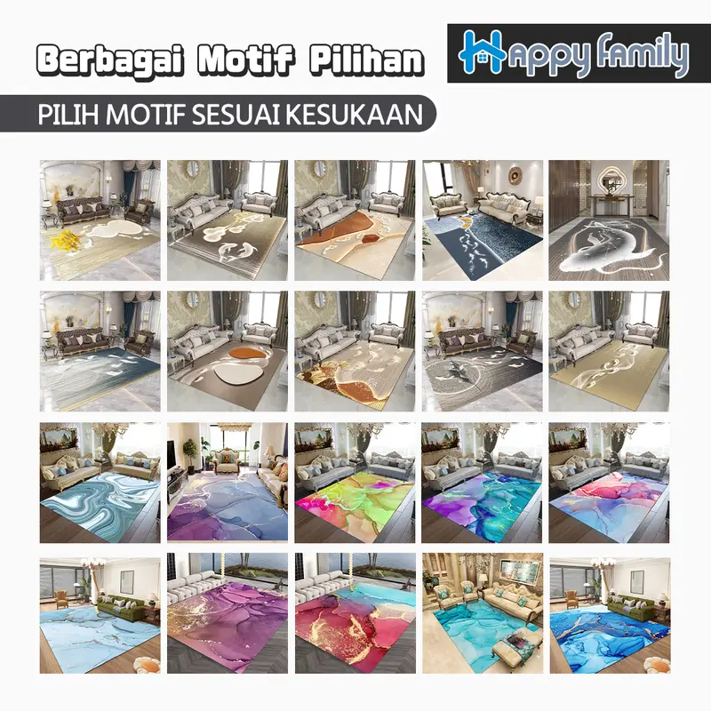 (HF) LOKAL x VIDIA UTAMI Karpet Permadani 150x200CM Polyester Elegan Anti Slip 7