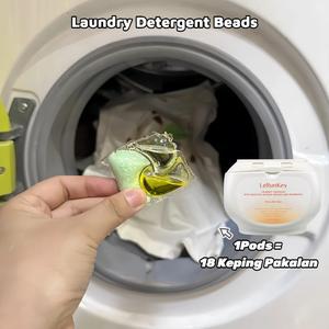 LeRunKey 12x Super Explosive Salt Fragrance  Detergent Capsules 99.9% Sterilization Rate 99.99% Anti-Mite Rate 5-in-1  Softener Long-Lasting Fragrance Detergent Clothing Washing Deep Cleaning bahan pencuci lime pembersih rumah dryer  ball  laundry