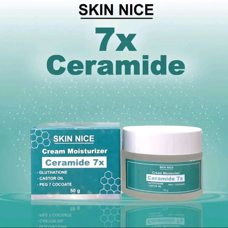 SKIN NICE   Cream Moisturizer Gel 7×Ceramide 50gr moisturizer krim  Pencerah kulit kering dan Sensitif BPOM Anti Aging Pelembab Wajah melembutkan Perawatan 1