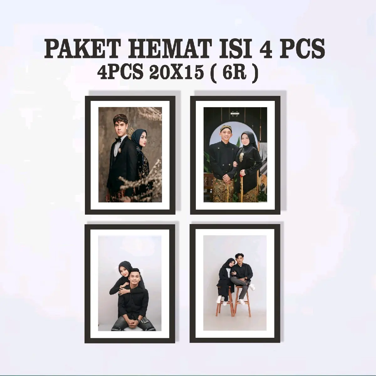 CETAK FOTO 6R 15X20 CM FOTO + BINGKAI DI PASANG DI DINDING DEKORASI Gantungan