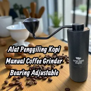 One Two Cups Alat Penggiling Kopi Manual Coffee Grinder Adjustable - JN60