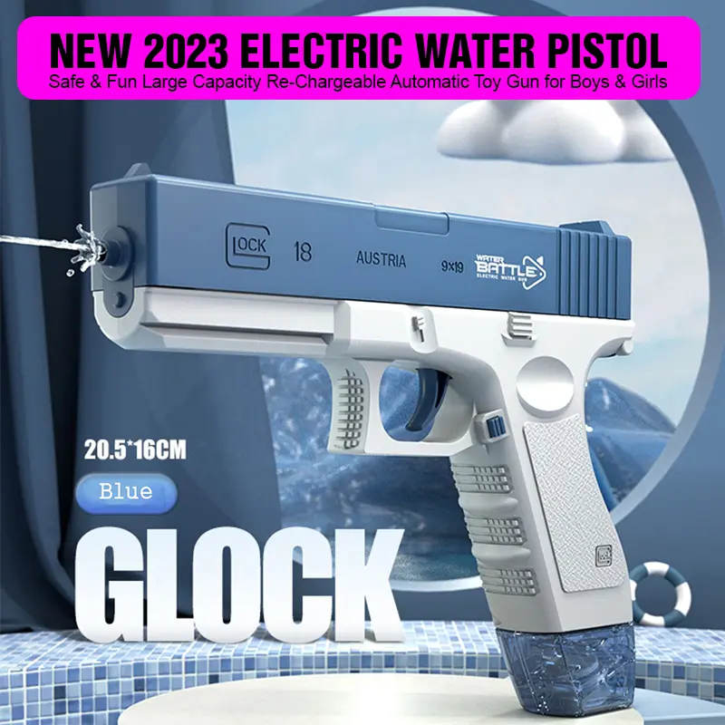 2023 Kids Children Toy Electric Water Gun Large-capacity Chargeable Dispenser Beach Outdoor for Swimming Pool Fun Shooter Games