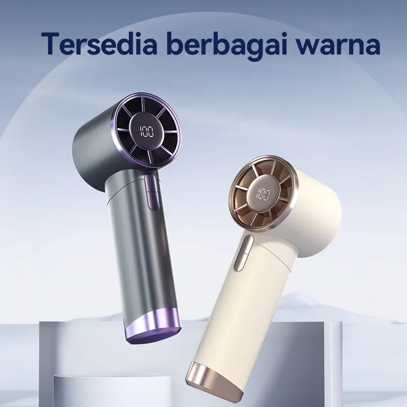 Skylumba Kipas Turbo High Speed Portable Angin Kencang 100 Level Kecepatan Putaran Baling-Baling Logam Angin LED Display FN30E 4