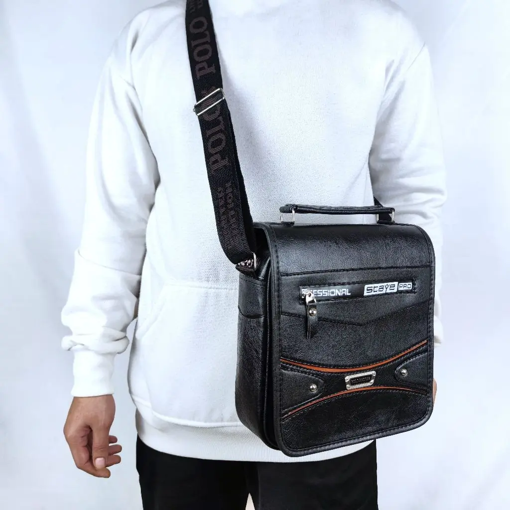 Tas Selempang Kulit 10 Inchi Polo Amstar Original Bahan Kulit PU Leather Premium Tas Pria