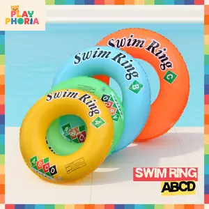 Playphoria Pelampung Ban Renang Anak Bulat Motif Huruf ABCD Series Swim Ring Safety Pool Pelampung Remaja Dewasa Bahan Pvc