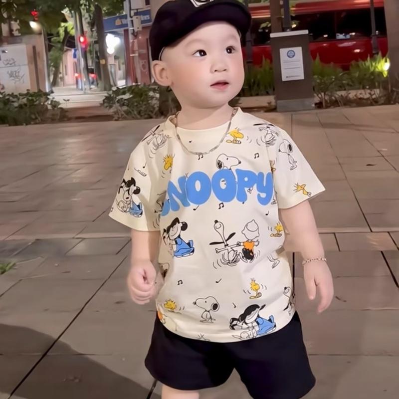 Bộ Quần Và Áo Xanh Than on Chữ Dễ Thương Cho Bé Trai. Áo Chất Cotton Màu Xanh…