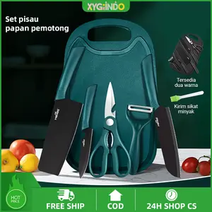 Mehaa 6 in 1 Cutting Set Lengkap dengan Talenan + Bonus Sikat Minyak