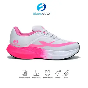 Blues MAX Vortex 1.0 Whait Pink Sepatu Running Pria & Wanita Original  Anti Slip Ringan Terpopuler