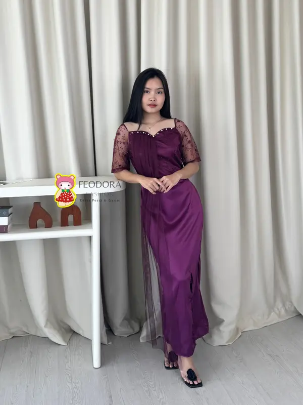 [ FEODORA ] DRESS AURORA / dress pesta premium / gaun pesta terbaru / dress party / dress kondangan / dress natal 2025 1