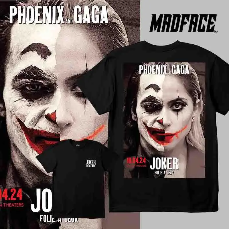 MADFACE CLOTHING-Joker 2024: Folie à Deux-Kaos Joker dengan Desain Garis, Bahan Katun,Tersedia COD 3