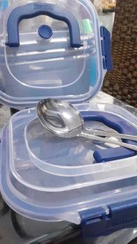 Product Review of “COD”(Lunch box)3pcs-nampan sus Kedap Udara, Tahan Suhu Tinggi, Cocok untuk Kulkas dan Aktivitas Luar Ruangan/ES Kotak Makanan Stainless Steel Food Grade Dengan Penutup Kedap Kotak Penyimpanan Makanan Stainless Steel Tebal dengan Tutup/live from w**l 2