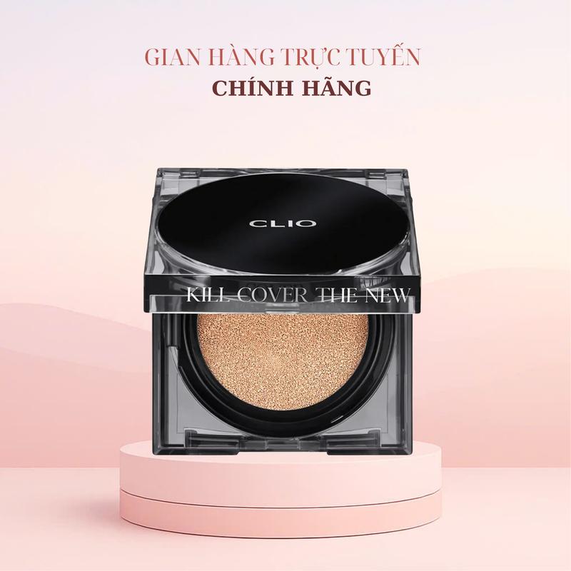Phấn Nước Clio Kill Cover The New Founwear Cushion - (Đen Vuông Trong Suốt + Kèm Lõi)