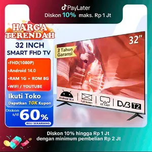 [live] Animax smart TV 32 inch TV Lcd LED Android 14.0 TV Ful HD 1080P Youtube/ Netflix-Hdmi-Screen sharing-wifi-USB COD