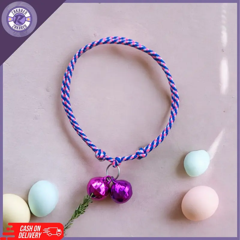 Grosir kalung kucing anti kutu dan jamur bahan prusik halus ringan di pakai bell nyaring 2 lonceng cocok untuk kitten dan junior 3