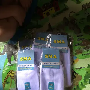 ( Sekolah PE ) Kaos Kaki Anak Sekolah SD SMP SMA Putih Telapak Hitam pria Wanita Tebal / kaos kaki Fashion untuk sekolah