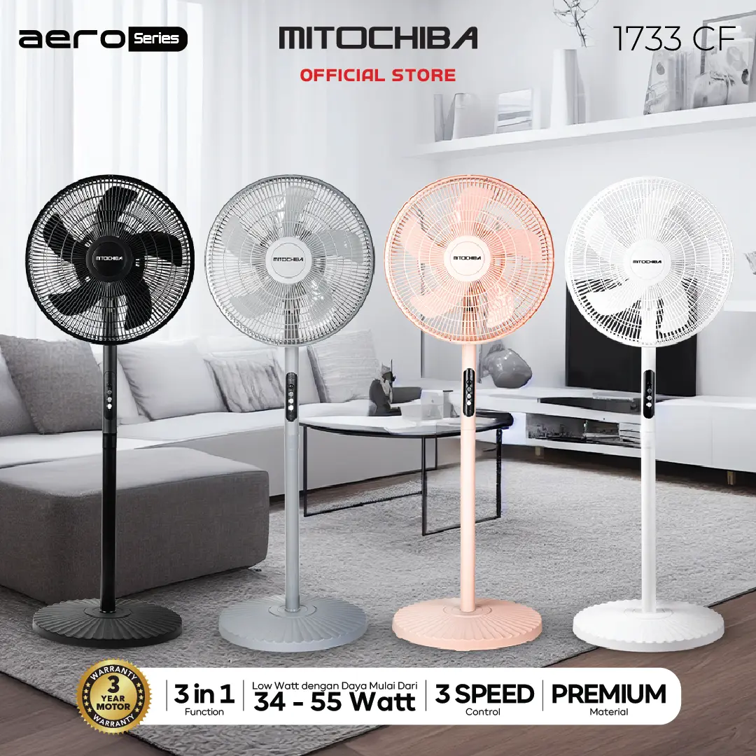 MITOCHIBA Kipas Angin 3in1 Multifungsi 1733CF 16 Inch AERO Series