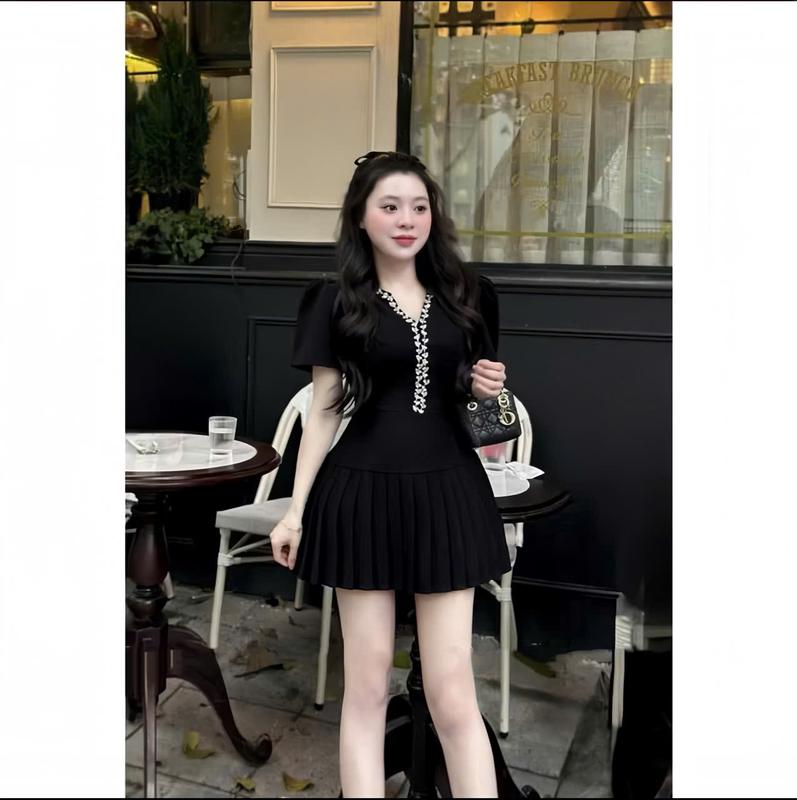 Đầm Dự Tiệc Dáng Ngắn Đính Đá Sang Trọng Bigsize (58-90kg) Linhh Nguyen Bigsize