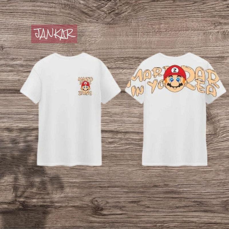 (BISA COD) KAOS ANAK KAOS DISTRO ANAK LENGAN PENDEK UNISEX LAKI-LAKI PEREMPUAN MOTIF SUPER MARIO USIA 2-12 TAHUN 2