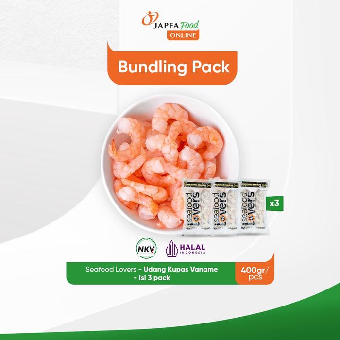 Gambar Seafood Lovers Udang Kupas Vaname - Udang Siap Masak 400gr - Isi 3 pack dari Japfa Food Online Kota Administrasi Jakarta Barat Tokopedia