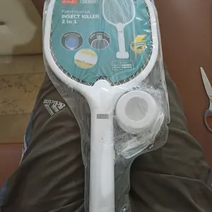 AOKI Raket nyamuk insect killer Dapat digantung 2 in 1 canggih efektif Baterai Listrik Ungu