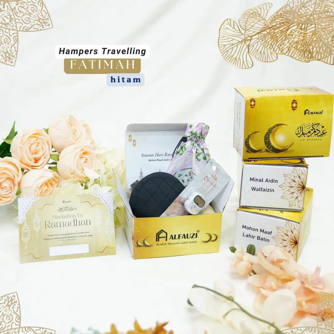 Hampers Fatimah I Gift kado mukena traveling + sajadah traveling + tasbih digital - hadiah mukena dewasa traveling