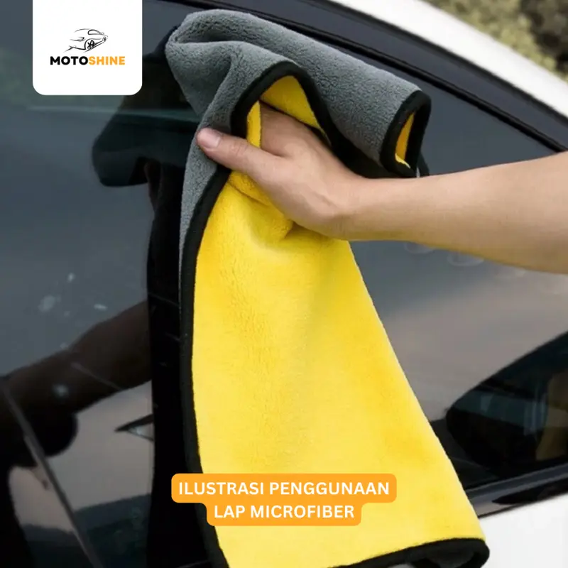 Lap Microfiber Mobil 30x30 Halus untuk Detailing Body & Dashboard Mobil Motor, Kain Microfiber Lembut untuk Cuci Mobil Motor - Lap Microfiber Dapur - Wax & Poles Efektif 4