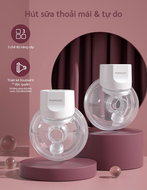 Momcozy S12 Pro Máy Hút Sữa Có Thể Đeo Được Máy Hút Điện Kép Cầm Tay 9 Cấp Độ Nhiều Chế Độ Màn Hình Hiển Thị Thông Minh