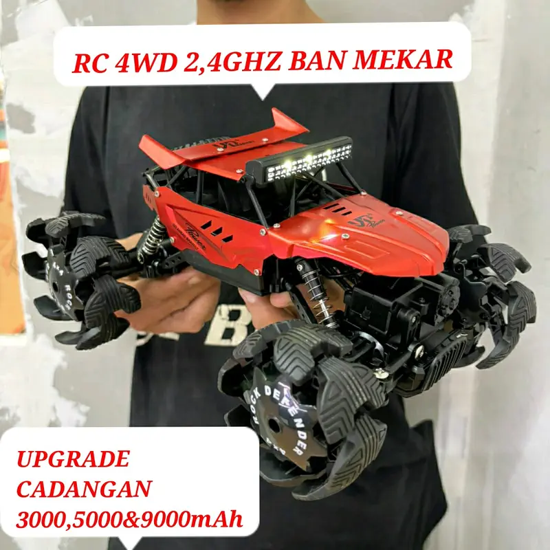 Mobil RC ANTI AIR Remote Control 4WD 2,4Ghz Ban Mekar RC Offroad UPGRADE BATERE CADANGAN 1
