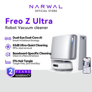 【Grand Launch】Narwal Freo Z10 Ultra Robot Vacuum Cleaner – Dual RGB Cameras | Dual Scrubbing Mops| 18000Pa | Auto Mop Wash & Dry | Strong Suction | Lidar Navigation | Self-Cleaning | Pet Hair Removal | Smart Mapping for Hard Floor & Carpet
