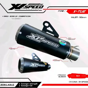Slinser Only X1 SPEED Type X-Tue Stainless Steel Sarangan Setengah Full Suara Gahar Finishing BLACK COATING