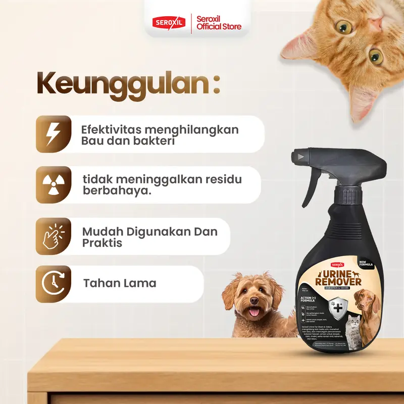 Seroxil Penghilang Noda Bekas Pipis Hewan Karpet Sofa URINE REMOVER 1