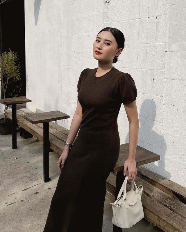 CASSCA - Bora Dress | Knit Wanita Simpel Elegan Korea 2025 1