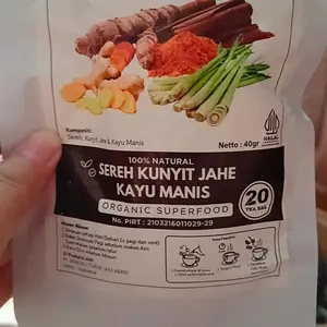 Teh Sereh Kunyit Jahe dan Kayu Manis isi 30 Tea bag