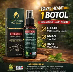 PAKET HEMAT Obat Gatal CALMAZIN Max Spray Gatal Eksim Gatal Selangkangan Gatal Jamur
