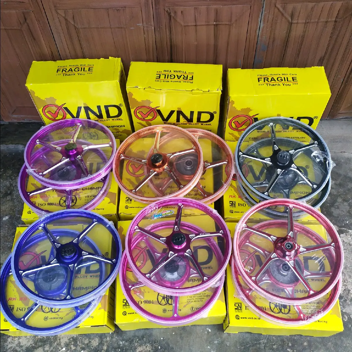 VELG VND AK55  YAMAHA JUPITER Z VEGA FIZR MX OLD SIZE 140X17 160X17 ORIGINAL PELEK PELEG ORI VND AK 55 BIRU MERAH HITAM ORANGE RING 17 FIZ R  RX KING CB GL TIGER