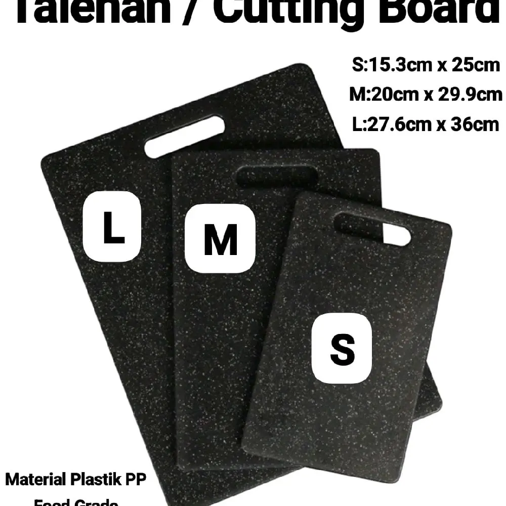 Talenan Plastik PP Food Grade / Chopping Board / Alas Papan Wadah Tatak Tatakkan Potong 2 Sisi / Multifunctional Cutting Board / Talenan Dua Sisi Imitation Marble Texture PP Cutting Board