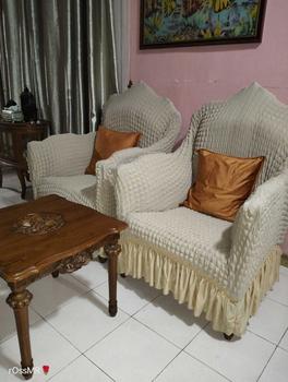 Product Review of Sarung sofa seersucker penuh, sarung penuh, universal, ringkas dan moden, anjal, sarung sofa calar kucing, sarung kusyen, sarung habuk kain rumah, boleh dibasuh mesin, untuk semua musim from r**🌹 0