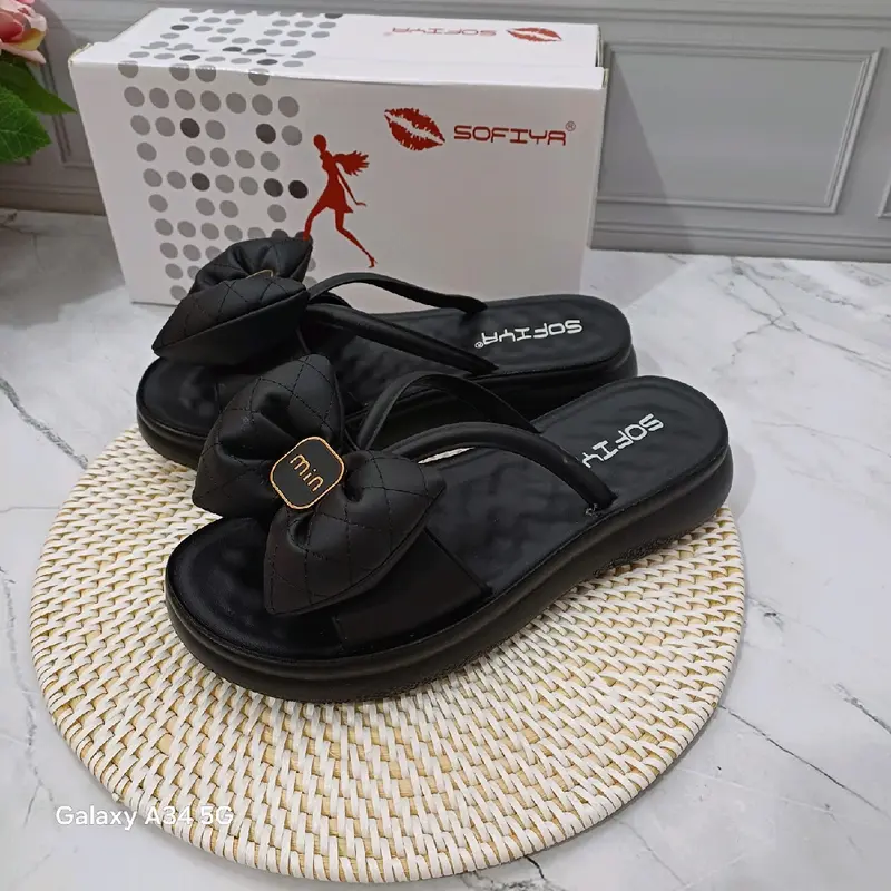 9091-20 sandal wedges import wanita sofiya original kekinian Sendal Jepit Flat Cewek 5