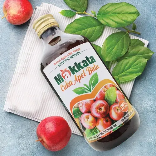 Cuka Apel Asli Murni Original Makkata With The Mother 330ml - Apple Cider Vinegar cuka apel  original 3