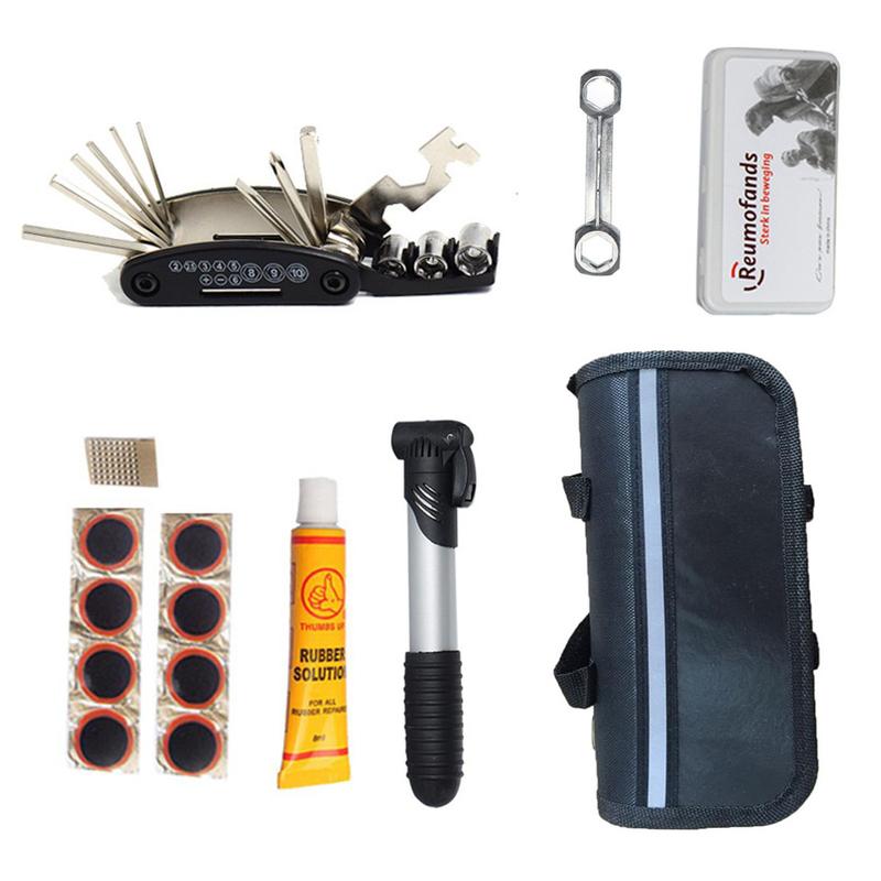 Portable Repair Kit Multi functional bicycle tire repair kit without rubber puncture ...