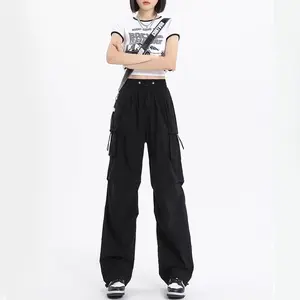 Kiya Cargo Pants Wanita Highwaist Loose  Korean Style Jumbo  - Celana Kargo Wanita Terbaru Dewasa
