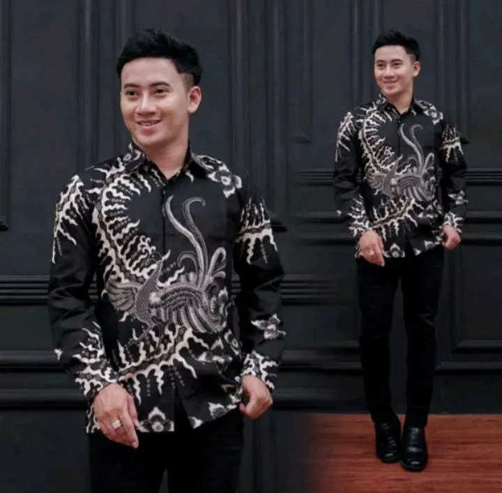 Kemeja Batik Pria Modern Lengan Panjang Casual Modis Reguler Fit Trendy Masa Kini Ol 162 1