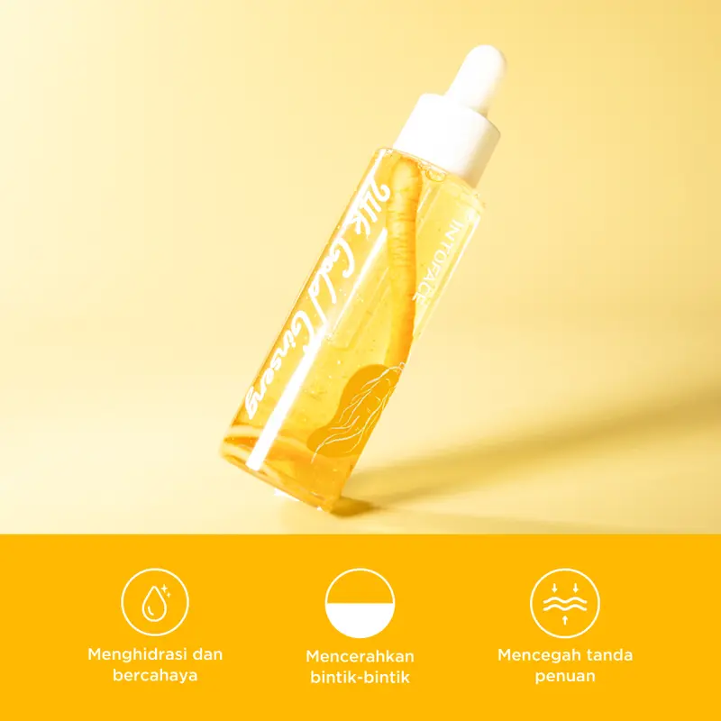 INTOFACE 24K Gold Ginseng Anti Aging Serum Brightens Spot light Anti-age 24K Gold Ginseng Niacinamide Mencerahkan Wajah Essence Muka Tetes Mengencangkan 1